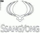 Logo da SsangYong, marca de automóveis, Coreia do Sul