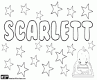 Scarlett, nome de origem inglesa. Variante de Scarlet