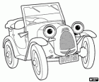 Brum, o protagonista das aventuras é um carro herói, um Austin 7  da década de 1920
