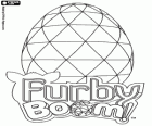 Logo do Furby Boom com um ovo de Furby Furblings virtual