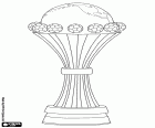 O troféu da Taça das Nações Africanas. Copa da África, competição de futebol com selecções nacionais organizado pela CAF, a Confederação Africana de futebol