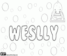 Weslly, nome de origem desconhecida. Parece ser uma variante do Wesley