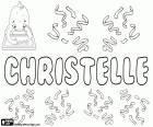 Christelle, variante francesa de Christine, Cristina. Nome de origem latina, derivada de Christinus, seu significado é seguidor de Cristo