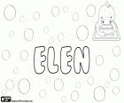 Elen, nome galês para menina. Variante de Ellen e Helen