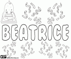 Beatrice, nome de origem latina. Derivado de Beatrix. Seu significado é Santo