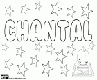Chantal, nome feminino de origem francesa. Vem do occitano Cantal, seu significado é pedra. Também associado com a palavra francesa Chant que significa canção
