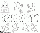 Benedetta, nome de origem latina. Benedetta, nome feminino italiano que corresponde ao nome masculino Benedetto. Nome que vem do latim benedictus