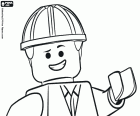 O rosto da personagem principal de Lego o filme, Emmet