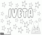 Iveta, nome para menina. Iveta, diminutivo de Iva, variante de Ivette