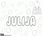 Julija, nome feminino de origem latina. Julija, nome derivado do latim Iulia em várias línguas eslavas. Ele também corresponde a transliteração do nome em Russo, ucraniano, sérvio e búlgaro