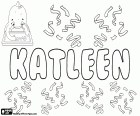 Katleen, nome para menina em inglês. Katleen, variante de nomes como Kathleen, Catherine e Katherine