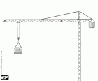 Um guindaste de torre é um guindaste com uma estrutura metálica desmontável que é usado para o transporte de materiais durante a construção de edifícios