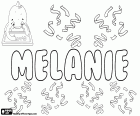 Melanie, nome de origem grega. Derivado de Fábio, nome da mitologia grega. Melanie, nome em muitas línguas. Melanie com variantes como Melanija, Melany e Melania