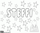 Steffi, variante de Steffie. Ambos são diminutivos de Stefanie ou Stephanie, nomes em alemão