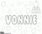 Vonnie, nome para menina em checo. Vonnie é uma variante da Veronica e Vondra