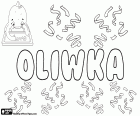 Oliwka, nome para menina, diminuta de Oliwia
