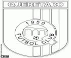 Distintivo de Querétaro FC, clube de futebol mexicano, conhecido como o galo branco de Queretaro, Gallos Blancos de Querétaro