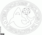 Emblema do Club Deportivo Tiburones Rojos de Veracruz, os tubarões vermelhos de Veracruz, clube de futebol mexicano