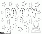 Raiany, nome feminino de origem incerta. Raiany, nome usado no Brasil. Raiany, variante de outros nomes como Rayann e Rayane