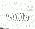 Vania, nome feminino com origens diferentes. Vania, variante de Ivana. Vania, diminutivo de Evangelina. Vania, variante de Vanna. Vania, nome eslavo, variante do nome masculino Ivan