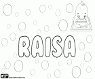 Raisa, nome feminino com várias origens e significados. Raisa, variante de Raissa, nome russo para mulher. Raisa, nome feminino de origem Hebraico e iídiche, seu significado é rosa, a flor. Raisa, nome de origem árabe, forma feminina de Rais, o que significa o líder