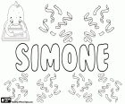 Simone, nome para menina em vários idiomas, variante de Simona. Simone, nome próprio masculino em italiano. Simone, nome derivado do Hebraico Sim'on