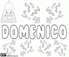 Domenico, nome italiano para menino. Domenico, variante de Dominico, nome de origem latina, derivado de Dominicus