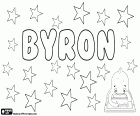 Byron, nome masculino de origem inglesa. Byron é também um sobrenome inglês