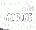 Marine, nome para menina de origem latina, variante de Marina, vem de Marinus, que significa do mar