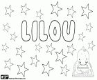 Lilou, nome para menina de origem incerta, existem diferentes hipóteses. Lilou, nome próprio feminino usado em francês, variante de Lylou e Leeloo, entre outros