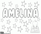 Amelina, o nome para menina de origem germânica, da palavra amal, seu significado é trabalho. Ammeline, variante de Amelyna e Emelina entre outros