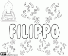 Filippo, nome italiano para menino, derivado do antigo nome grego Philippos que significa amigo de cavalos