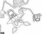 Mangle é uma versão remodelada de Foxy. Mangle parece um boneco de ventríloquo, este personagem é quase inteiramente endoesquelético. Mangle tem uma segunda cabeça completamente mecânica