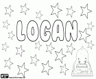Logan, nome para menino em inglês e escocês. Logan, nome que vem com o mesmo sobrenome que deriva de um nome de lugar em gaélico. Logan também é usado como um nome para menina