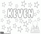 Keven, nome para menino de origem gaélico. Keven é uma variante do Kevin, outras variantes são Kevyn e Kevan