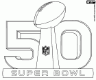 O logotipo do Super Bowl edição 50. É o Super Bowl 2016 que será disputada no Levi's Stadium na Baía de San Francisco