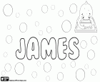 James, nome próprio masculino de origem latina, derivado de Iacomus. James, nome popular em inglês, também usado como um nome em outros idiomas