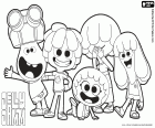 O grupo de cinco amigos do planeta Jamboo, os protagonistas das aventuras de Jelly Jamm