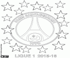 PSG, Paris Saint Germain FC, campeão da Ligue 1 2015-2016, a primeira divisão do campeonato francês de futebol