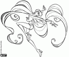Uma imagem espetacular para colorir de Stella, uma das fadas do Winx Club. Stella é a fada do sol brilhante