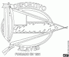 Logotipo do Deportivo Alavés, clube de futebol fundado em 1921, com sede em Vitoria-Gasteiz, Alava
