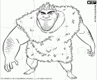 Quebra-cabeça de Grug Crood, um homem pré-histórico que quer proteger sua família, os Croods