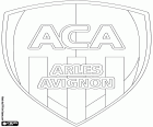 Emblema do Athletic Club Arles-Avignon, clube de futebol com sede nas cidades de Arles e Avinhão no sul da França