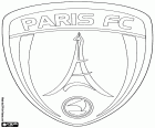 Emblema do Paris Football Club, Paris FC, clube de futebol da cidade de Paris