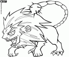 O Manticore é uma criatura lendária de mitologias grega e persa. Uma besta com corpo de leão e cauda de escorpião. A aparência desta criatura mítica é diferente de acordo com as histórias, assim, às vezes também é representado com cabeça humana, asas e cauda do dragão