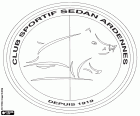 Escudo de Club Sportif Sedan Ardennes, clube de futebol do Sedan, cidade nas Ardenas no norte da França, perto da fronteira com a Bélgica