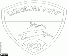 Escudo de Clermont Foot 63, clube de futebol com sede em Clermont-Ferrand, cidade do centro da França e a capital histórica de Auvergne