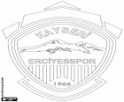 Distintivo de Kayseri Erciyesspor Kulübü, clube desportivo com sede em Kayseri, cidade grande na Anatólia Central, Turquia