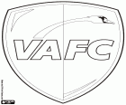 Emblema do Valenciennes Football Club, VAFC, clube de futebol baseado em Valenciennes, cidade no norte da França perto da fronteira com a Bélgica