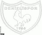 Emblema do Denizlispor Kulübü, clube esportivo com sede em Denizli, cidade da região do mar Egeu, capital da província de Denizli no sudoeste da Anatólia, Turquia